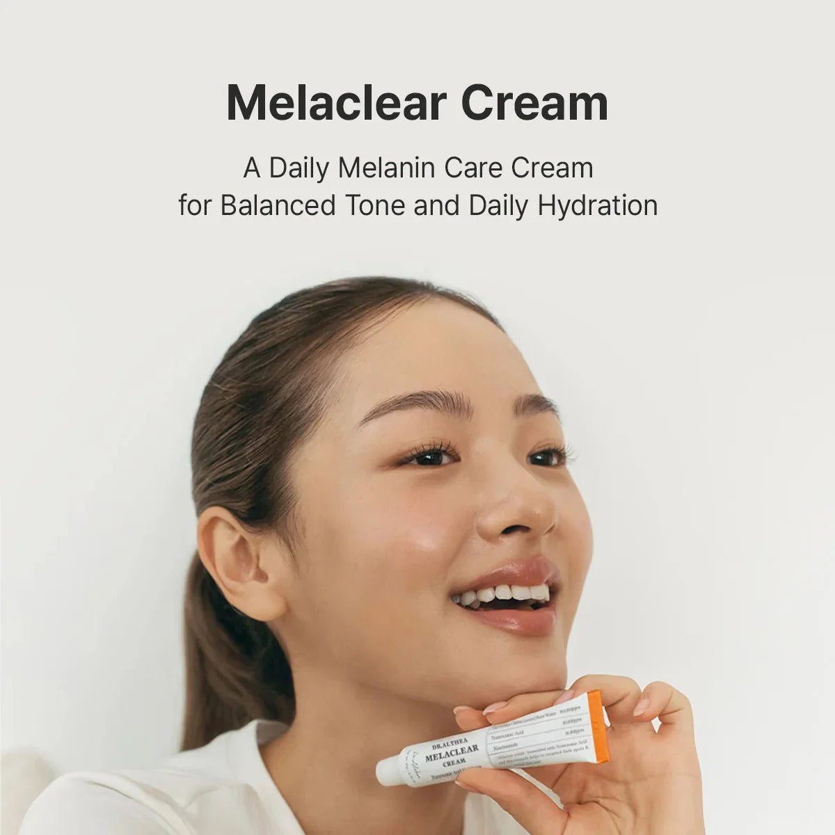 Dr. Althea Melaclear Cream 20g in a white jar, Lakinza K-beauty skincare product for brightening and skin tone improvement