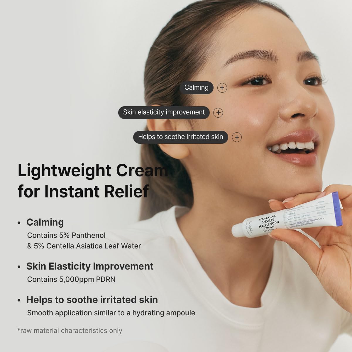Lakinza Dr. Althea PDRN Reju 5000 Cream 20g jar, skincare cream with PDRN for rejuvenation, in a white container with a blue lid.