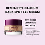 Lakinza Dr. Melaxin Cemenrete Calcium Dark Spot Eye Cream 15g, creamy eye treatment in a jar with branding details visible.