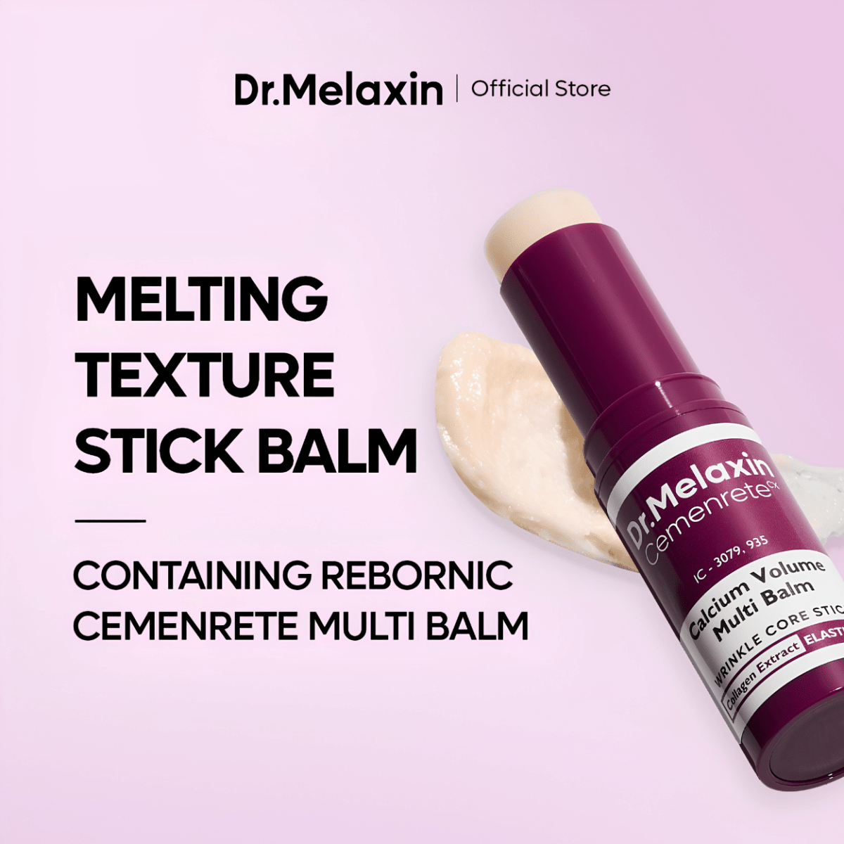 Lakinza K-beauty Dr.Melaxin Cemenrete Calcium Volume Multi Balm 9g skincare product with a sleek tube and label.