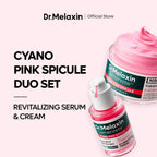 Lakinza K-beauty Dr.Melaxin Cemenrete Cyano Pink Spicule Cream 50ml jar with pink cream inside, skincare product for face and body