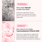 Lakinza K-beauty Dr.Melaxin Cemenrete Cyano Pink Spicule Serum 30ml bottle with pink label and pump dispenser.