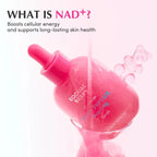 Lakinza K-beauty Eqqualberry NAD+ Peptide Boosting Serum 30ml bottle with dropper for skincare.