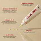 Lakinza K-beauty KSECRET SEOUL 1988 Eye Cream with retinal liposome 4% and fermented bean, 30ml, in a sleek tube.