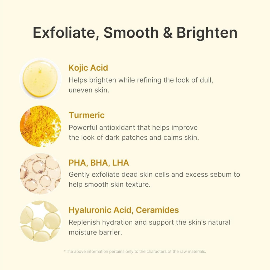 Lakinza K-beauty Medicube Kojic Acid Turmeric Peel Shot serum in 80ml bottle, showcasing the product's packaging and branding.