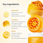 Lakinza Medicube Kojic Acid Turmeric Vita C capsule cream in 53g jar, showing the cream's smooth texture and product packaging.