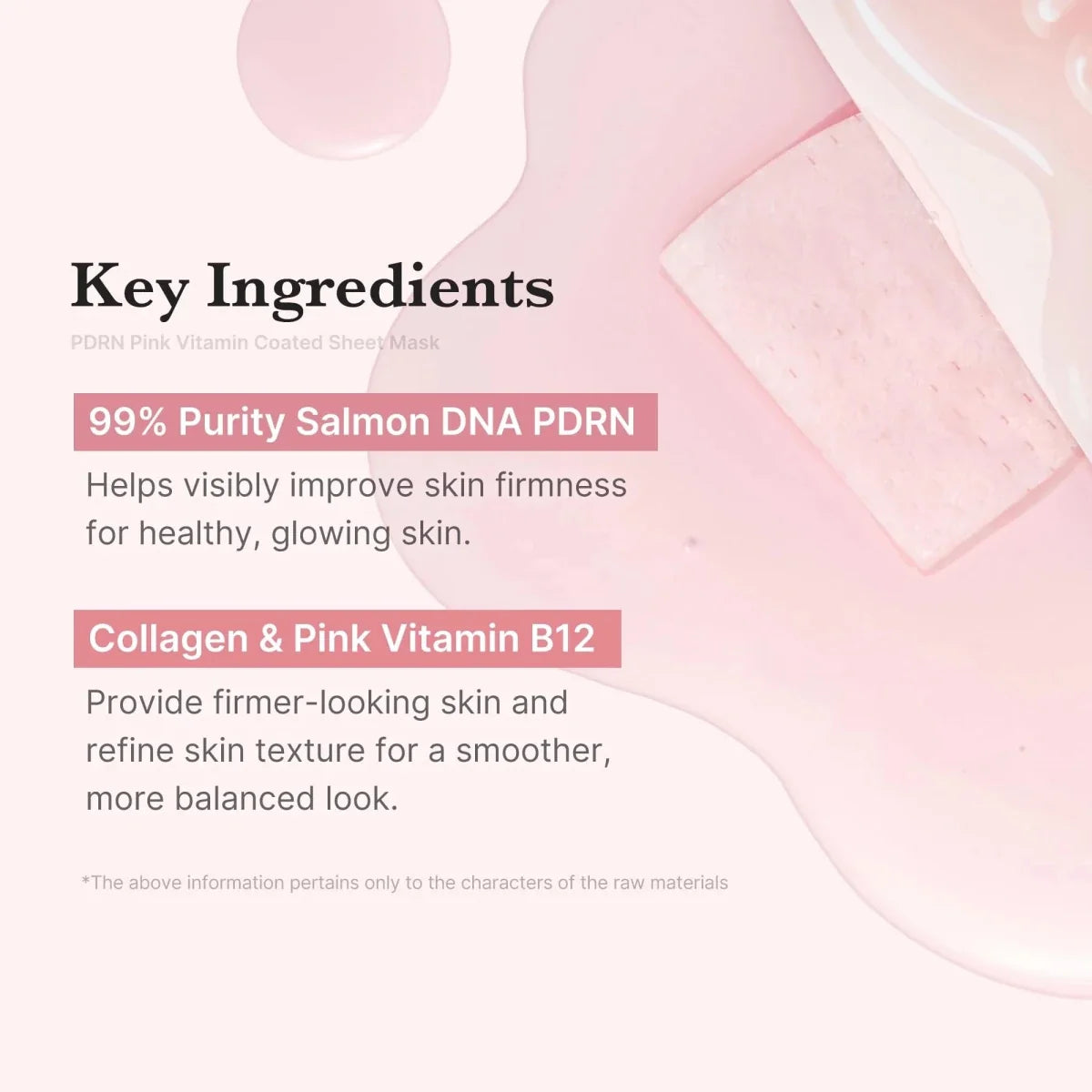 Medicube PDRN Pink Vita Coating Mask by Lakinza, 22g, hydrating skincare mask with pink Vita coating for glowing skin.