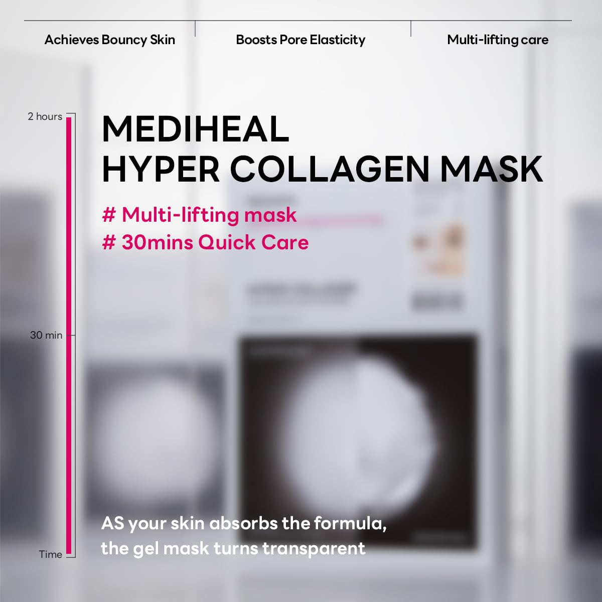 Mediheal Hyper Collagen Mask 34g by Lakinza K-beauty, showing the skincare mask in its packaging.