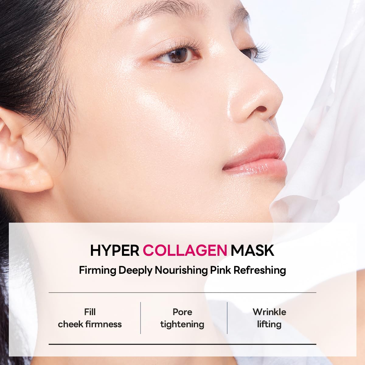 Mediheal Hyper Collagen Mask 34g by Lakinza K-beauty, moisturizing facial mask on a white background