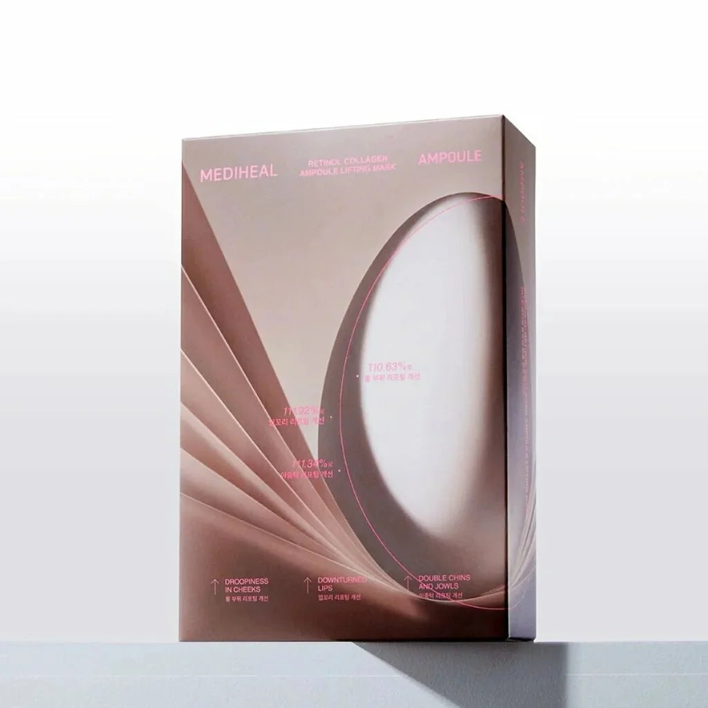 Mediheal Retinol Collagen Cream Lifting Mask in 30ml jar, from Lakinza K-beauty, showing the skincare mask product.