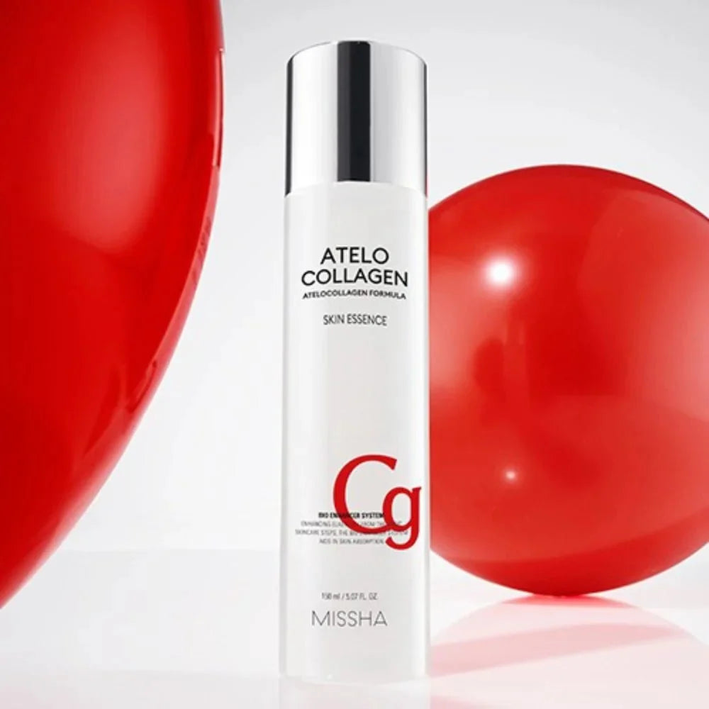 MISSHA Atelo Collagen Skin Essence 150ml bottle, a hydrating toner by Lakinza K-beauty for nourishing skin care.
