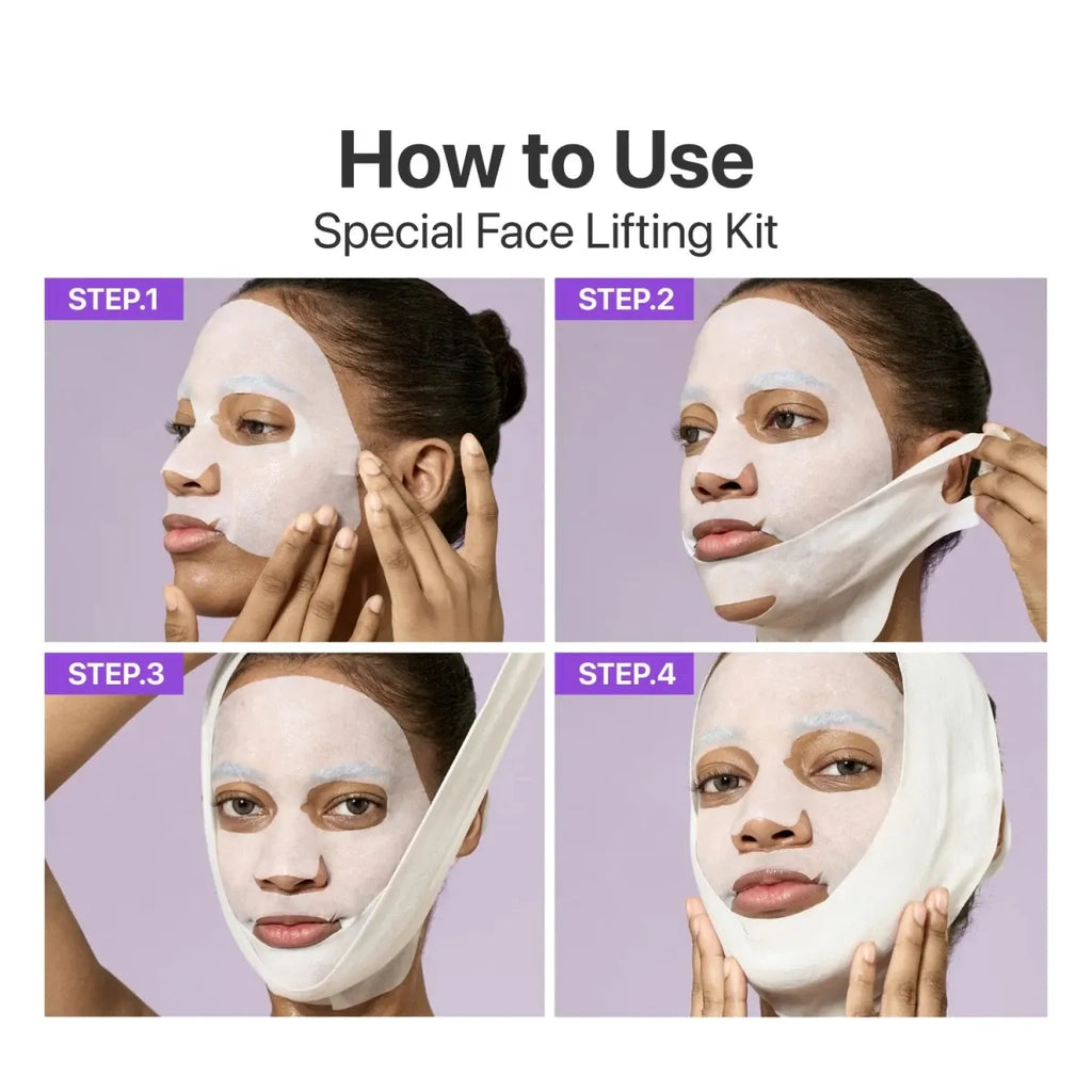 Lakinza K-beauty Numbuzin No.9 NAD Bio Lifting facial mask box with four full cover masks, 48ml each for skin rejuvenation.