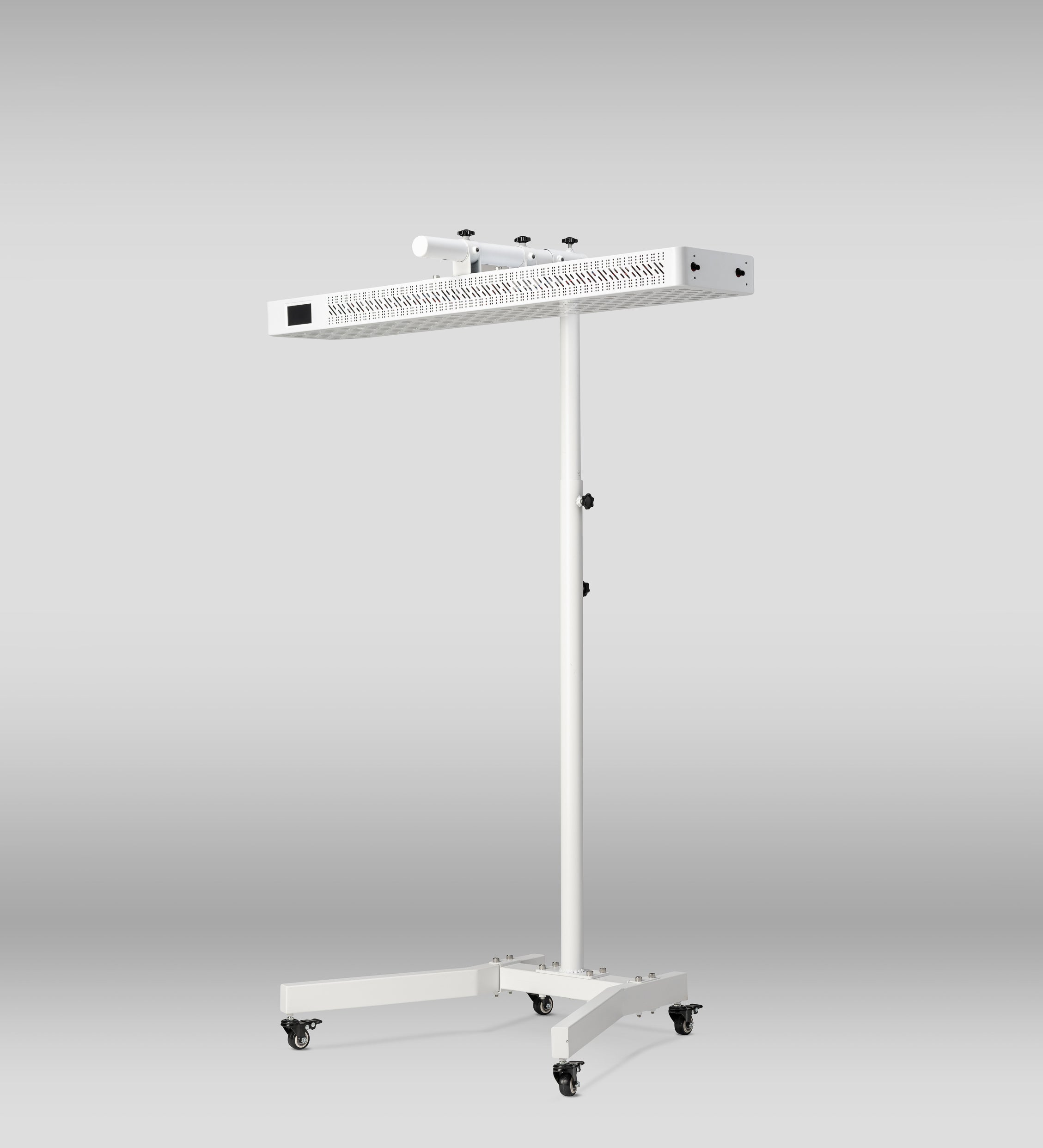 Orion One Plus red light therapy device with dual panels, featuring sleek design and adjustable stand for targeted treatment.