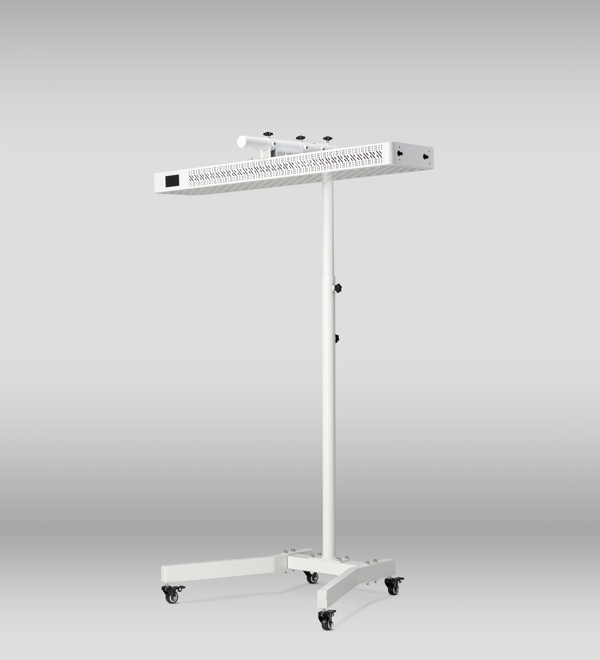 Orion One Plus red light therapy device with dual panels, featuring sleek design and adjustable stand for targeted treatment.