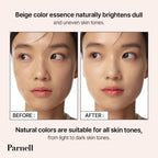 Lakinza K-beauty Parnell Cicamanu Serum In-Matte Cushion 15g, close-up of the beige cushion compact for base makeup application