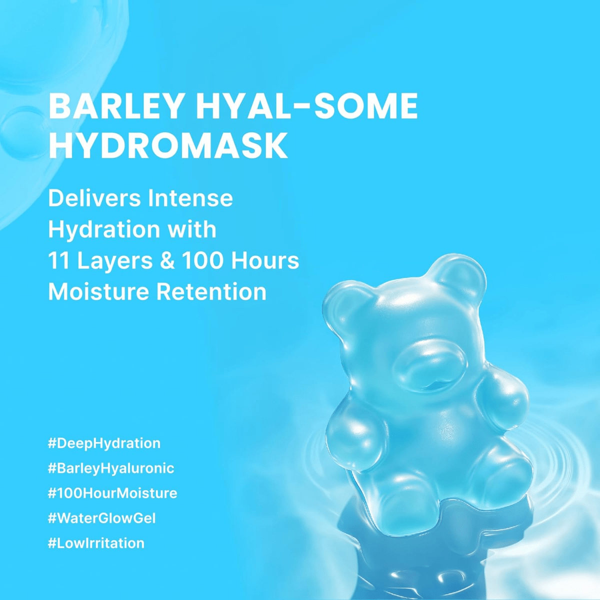 Lakinza K-beauty Barley Hyal-Some HydroMask 36g in a jar, moisturizing skincare mask with barley and hyaluronic acid for hydration.