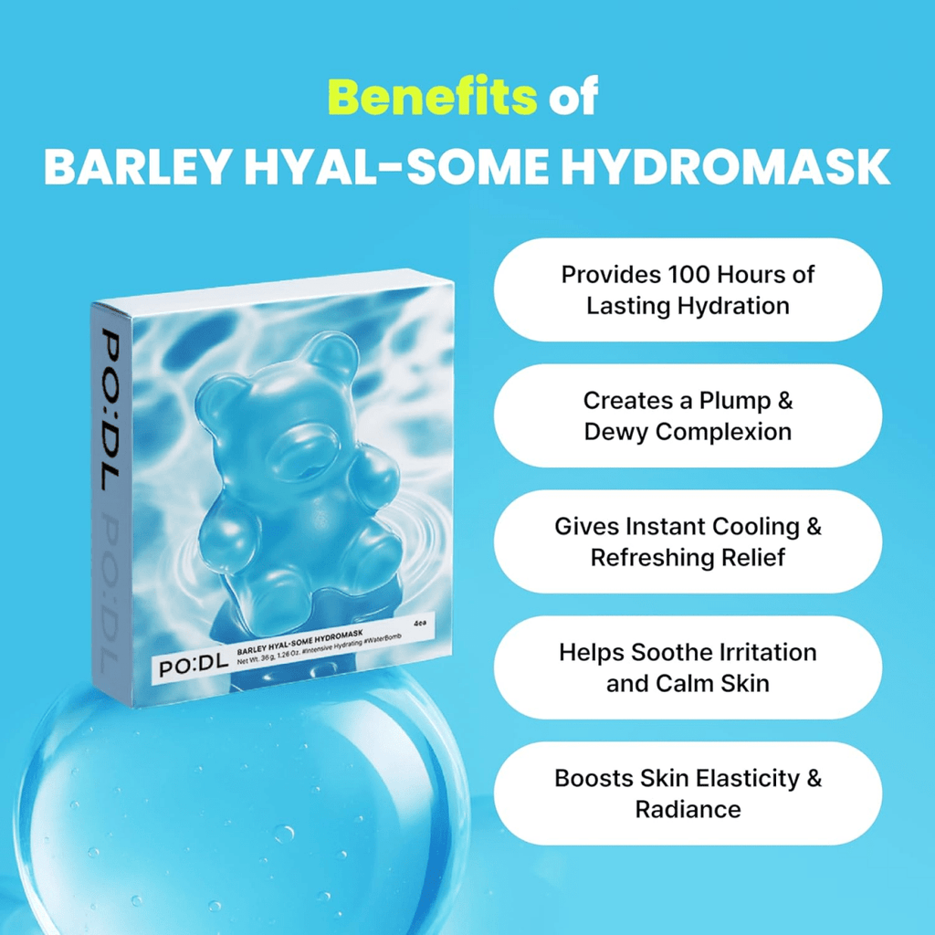 Lakinza K-beauty Barley Hyal-Some HydroMask in 36g, a soothing skincare mask with barley and hyaluronic acid for hydration.