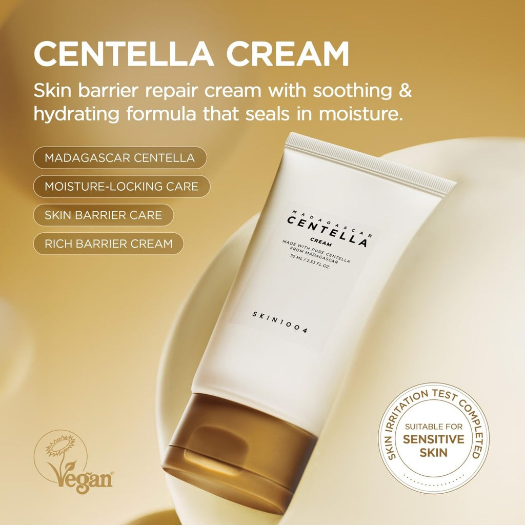 Miniature SKIN1004 Madagascar Centella Cream by Lakinza K-beauty, 30ml jar showing the product packaging and label.