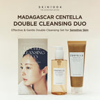 SKIN1004 Madagascar Centella Double Cleansing Duo cleanser set from Lakinza K-beauty, featuring two cleansing products in white bottles