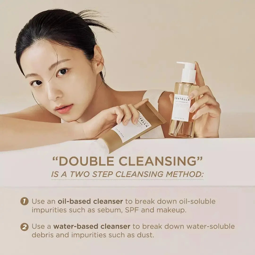Lakinza K-beauty SKIN1004 Madagascar Centella Double Cleansing Duo with two cleansers for gentle, effective skin cleansing.