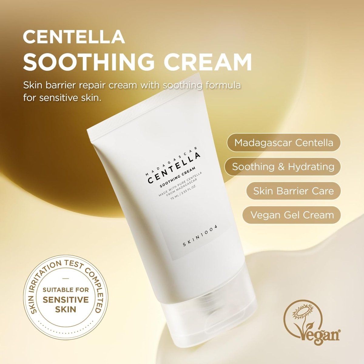 Miniature SKIN1004 Madagascar Centella Soothing Cream 30ml jar from Lakinza K-beauty, featuring the product label and packaging.