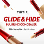 TIRTIR Glide & Hide Blurring Concealer in 8g, a base makeup product by Lakinza K-beauty, showing the concealer tube and applicator.