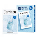 HYAKU Beauty & Living TORRIDEN Dive In Low Molecule Hyaluronic Acid Mask pack 10 masks, 27ml each, for intense hydration.