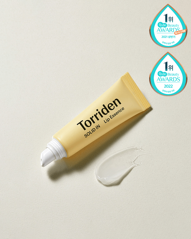 HYAKU Beauty & Living Torriden Solid-In Ceramide Lip Essence in 11ml container, with emblems on the label.