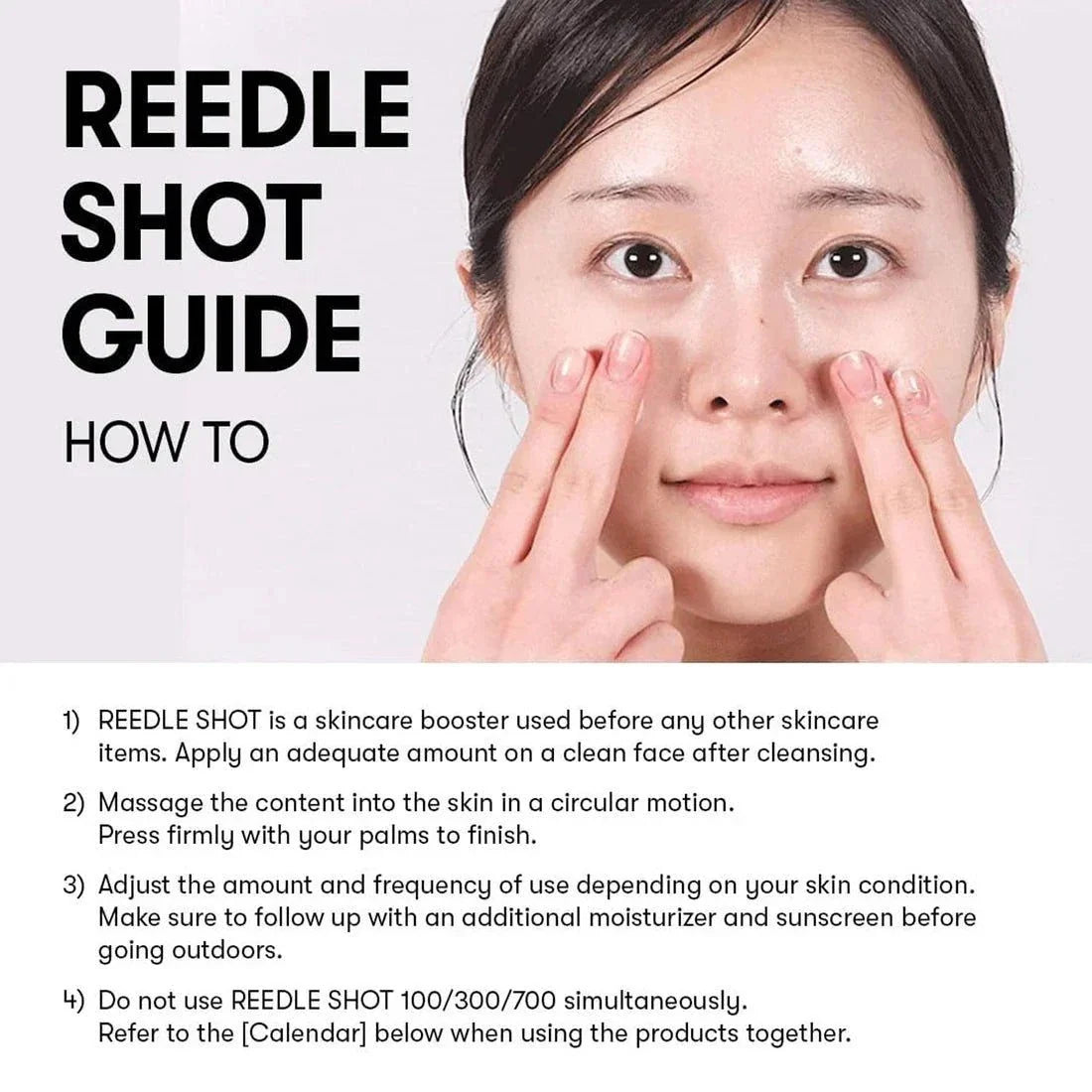 Lakinza K-beauty VT Reedle Shot 100 serum bottles, 2ml each, arranged in a row, showcasing the skincare product packaging.
